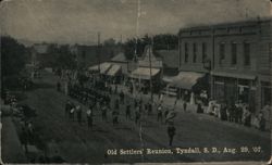 Old Settlers' Reunion Parade, Tyndall, SD Postcard