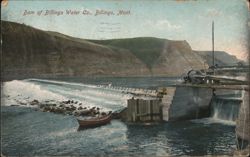 Dam of Billings Water Co., Billings, MT Postcard