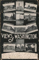 Views of Washington, D.C. Landmarks Postcard
