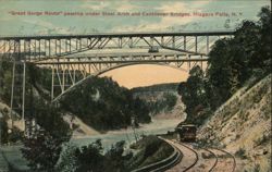 Great Gorge Route, Steel Arch & Cantilever Bridges, Niagara Postcard