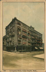 Livingston Hotel, Grand Rapids, MI Postcard