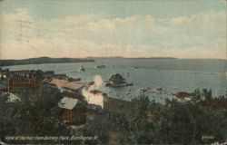 View of Harbor from Battery Park, Burlington VT Postcard