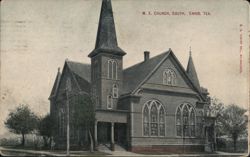 M. E. Church, South, Ennis, TX Postcard