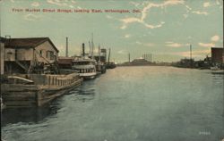 Wilmington, DE, View East from Market Street Bridge Postcard