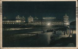 Young's Million Dollar Pier at Night, Atlantic City, NJ Postcard