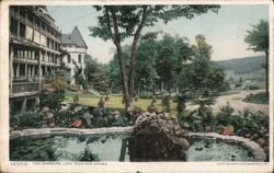 Gardens and Pond, Lake Mohonk House Postcard