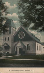 St. Matthews Church, Moravia, NY Postcard