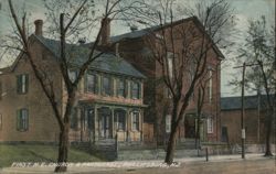 First M.E. Church & Parsonage, Phillipsburg, NJ Postcard