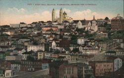 First Hill, Seattle, WA, Showing The Cathedral Postcard