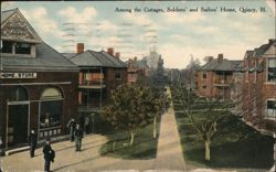 Soldiers' and Sailors' Home Cottages, Quincy, IL Postcard
