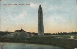 Irish Round Tower, Milford, MA Postcard