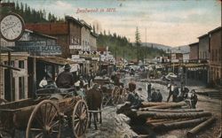 Deadwood in 1876 Street Scene Postcard
