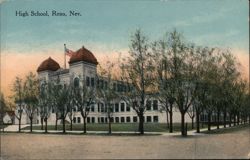 High School, Reno, NV Postcard