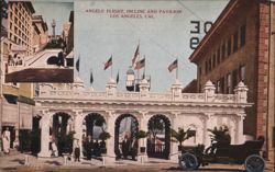 Angels' Flight, Incline and Pavilion, Los Angeles, CA Postcard