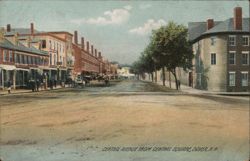 Central Avenue from Central Square, Dover, NH Postcard