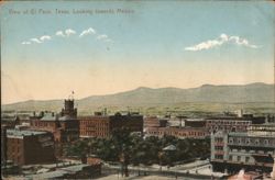 View of El Paso, Texas, Looking towards Mexico Postcard