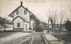 B. & M. R. R. Depot, Warner, NH Postcard