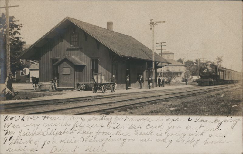 Lacona, NY Train Station with Locomotive New York