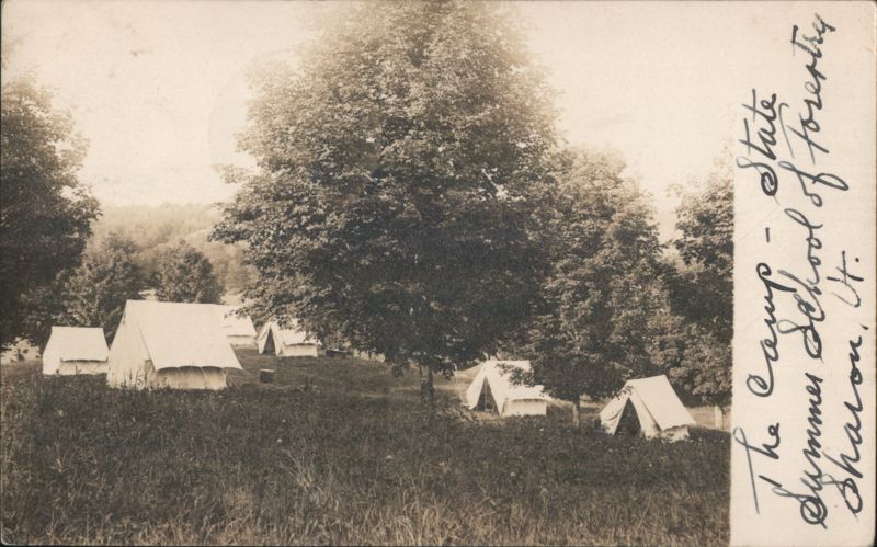 Camp, State Summer School of Forestry, Sharon VT Vermont