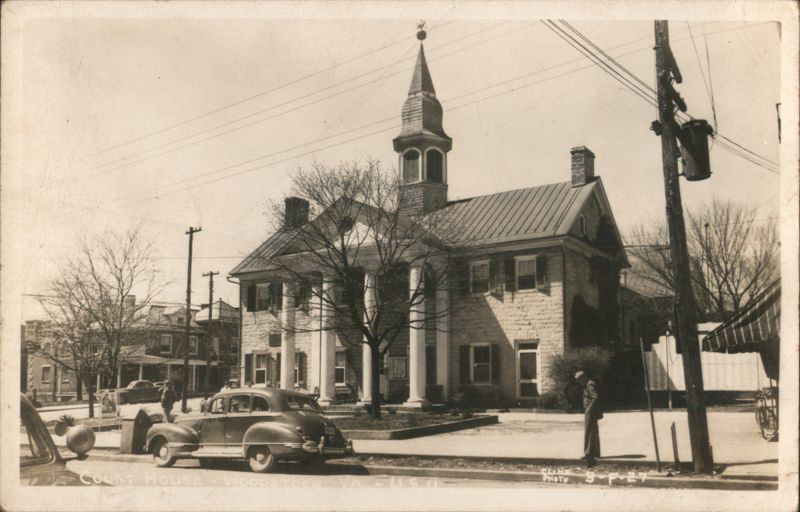 Court House Woodstock VA Virginia Postcard