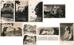 Set of 8 Views of Mount Rushmore National Memorial, SD Postcard