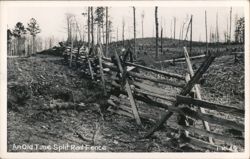 An Old Time Split Rail Fence Postcard