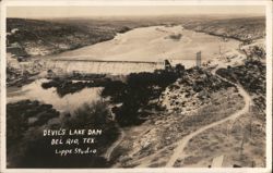 Devil's Lake Dam, Del Rio, TX Postcard