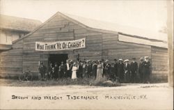 Brown and Wright Tabernacle, Mannsville, NY Postcard