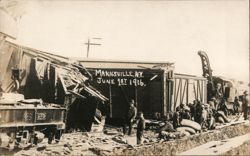 Mannsville, NY Train Wreck June 1, 1916 Postcard