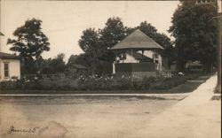 House with Octagonal Gazebo Porch, Mannsville NY Postcard