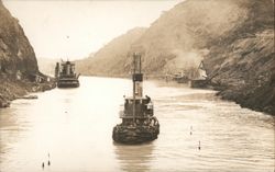 Dredging Operations in Canal Cut Postcard