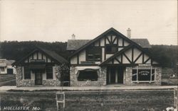 Bank of Hollister and English Inn, Hollister MO Postcard
