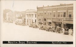 South Side Square, Neosho MO Postcard