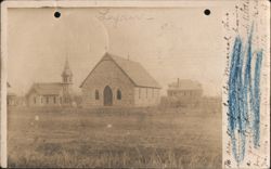 Churches in Logan, KS Postcard