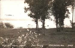 View from Lewis Lodge, Lake Chetac, Edgewater, WI Postcard