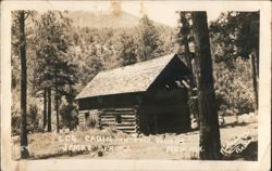 Log Cabin in the Woods, Jemez Springs, NM Postcard