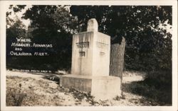 Missouri, Arkansas, Oklahoma Tri-State Monument Postcard