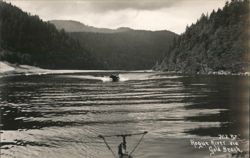 Motorboat on Rogue River Via Gold Beach Postcard