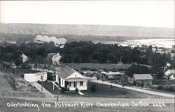 Overlooking the Missouri River, Chamberlain, SD Postcard