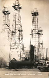 Drilling an Oil Well, Kilgore, TX Postcard