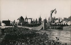 Thai Royal Barge Procession on River Postcard