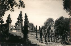 Balinese Temple Wall and Stairs Postcard