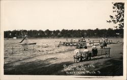 Bathing Beach State Park, Harrison MI Postcard