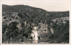 Birds Eye View, Turner Falls, Davis, OK Postcard