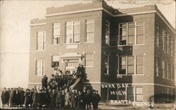 Burr Oak High School Group Photo Postcard