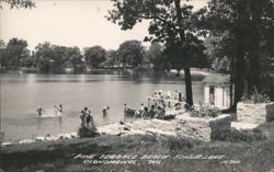 Pine Terrace Beach, Fowler Lake, Oconomowoc, WI Postcard