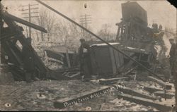 Muddy Creek Train Wreck, December 1913 Postcard