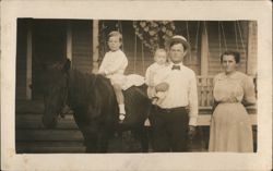 Harrell Family Portrait with Horse Postcard