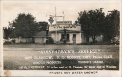 Kirkpatrick's Service Station, New Glasgow, ON Postcard