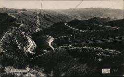 Ridge Route Elevation 4000 Feet, California Postcard